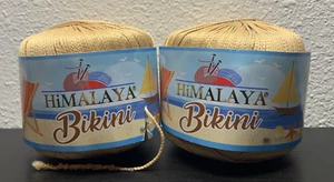 (Lot of 2) Himalaya Bikini Yarn 180yards, 80611 Beige - Picture 1 of 5