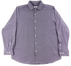 Mizzen Main Performance Dress Shirt Mens Size 2XL Trim Fit Long Sleeve Purple - Picture 1 of 5