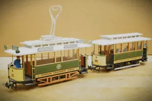 HO 1:87 Halling tranvía vagón de coches antiguos 10 Cöpenick of. Plat. con figuras - Imagen 1 de 13