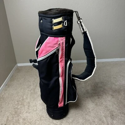 Bolsa de golf Jones Sports CO 3 vías correa negra rosa transporte de domingo vintage Foto 1 de 4