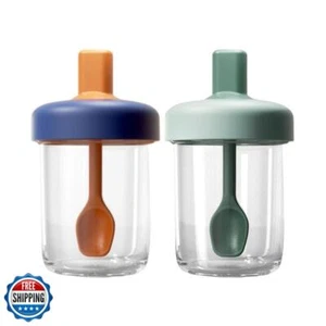 DAHUITX 2 Pack Overnight Oats Containers with Lids and Spoons, 13.5 oz Breakf - Picture 1 of 5
