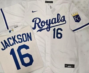 40401 Kansas City Royals WITT JR BRETT BO JACKSON 100% REAL JERSEY WHT NWT - Picture 1 of 16