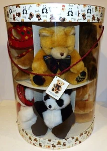 ADORABLE RARE HARRODS TEN TEDDIES ANNIVERSARY 1986-1995 DRUM SET IN BOX - Picture 1 of 11