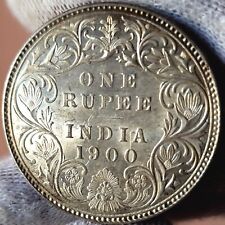 British India Silver Rupee 1900 Bombay Mint Lustrous AU/UNC Silver Coin SL10