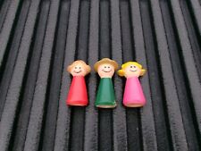 3 Rubber Kids Toys 2 girls 1 Man Made In Hong Kong For OEP