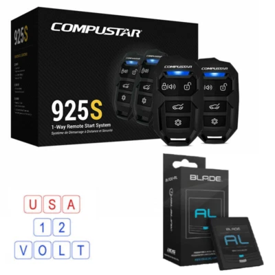 Compustar CS925-S 1-Way Remote Car Starter + BLADE-AL Bypass Module Package NEW - Image 1 of 4
