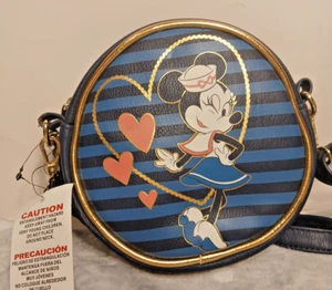 Disney Cruise Line Captain Minnie 7” Round Purse Small Crossbody Adj. Strap Navy - Bild 1 von 8