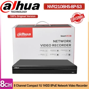 Dahua 8CH 8POE 12MP 8MP 4K 8 ports NVR Network video Recorder NVR2108HS-8P-S3 US - Picture 1 of 14