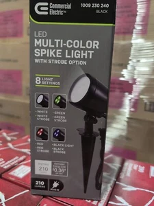 12 PACK Commercial Electric Multi-Color Spike Light w/Strobe Indoor Outdoor SPOT - Picture 1 of 4