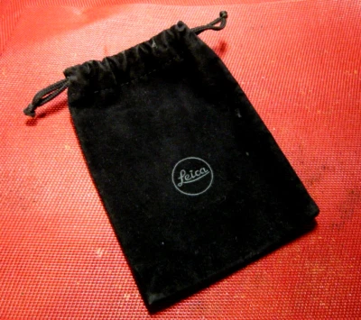 Leica Genuine, Suede.  Black  Soft Pouch Leitz Wetzlar Germany - Image 1 of 4
