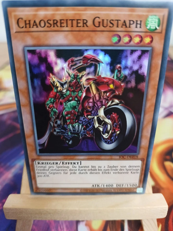 Chaosreiter Gustaph IOC-DE018 Super Rare 25th DE NM YUGIOH - Bild 1 von 1