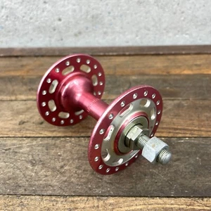 Sunshine BMX High Flange Front Hub Red NOS Old School BMX 36 Hole 36h Nutted A2 - Picture 1 of 11