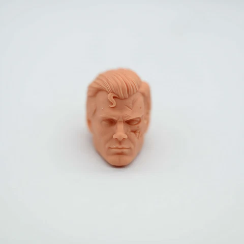 1/10 1/12 1/18 Cyborg Superman Head Sculpt Unpainted fit 6" SHF ML Mafex 7" Mcf Cover