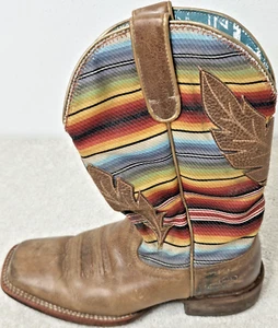 Stivali Ariat circut piuma 6,5 B western cowboy punta quadrata rodeo pelle - Foto 1 di 13