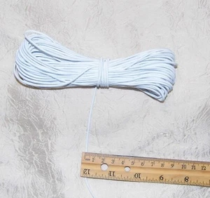 MUÑECA Cuerda Elástica 2mm REDONDA Stretch Shock CORD Blanco VENDIDO por Lote de 3 yardas - Imagen 1 de 3