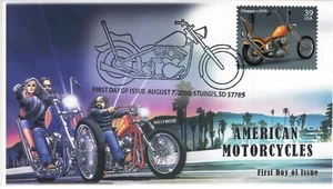 AO-4087-4, 2006, American Motorcycles, Choppers FDC, Add-on Cachet. Pictorial Po - Picture 1 of 1