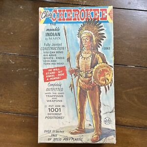Vintage MARX JOHNNY WEST 1960s CHIEF CHEROKEE #2063 MOVABLE INDIAN & Accessories