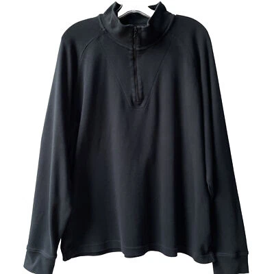 Pullover grande Jos A Bank Leadbetter golf cuello falso azul marino cuarto cremallera top para hombre Foto 1 de 4