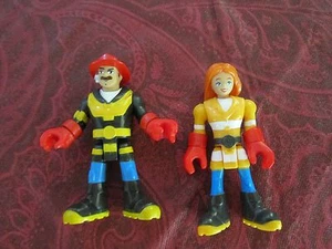 Fisher Price Imaginext Rescue Heroes Fire girl Billy Blazes fireman Wendy Waters - Picture 1 of 1