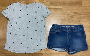 Girl's Gap Outfit Size 10 - Pink Plaid Top w/Gray Leggings - Picture 1 of 7