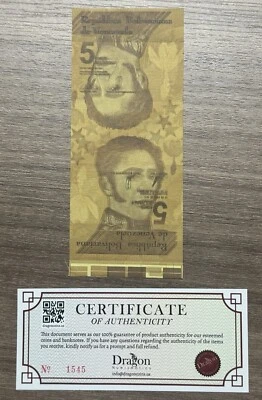 2021 Venezuela 5 Bolivars Digital Double Die Proof Specimen Misprinted XF+ - Image 1 of 2