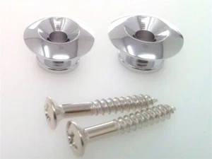 True Custom Shop® Chrome Oversized 17mm Strap Buttons for Gibson Guitars & Bass - Picture 1 of 6