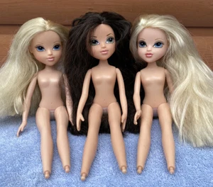 MGA 2009 Moxie Girlz Dolls Blonde Blue Eyes - Brown Green Eyes Nude Lot Of 3 - Picture 1 of 20