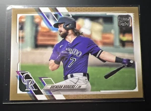 2021 Topps Series 2 Brendan Rodgers Gold Parallel 137/2021 Rockies - Picture 1 of 2