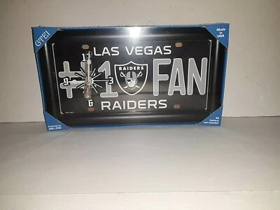 Las Vegas Raiders NFL # 1 ventilador relógio de placa de licença de quartzo - Imagem 1 de 3