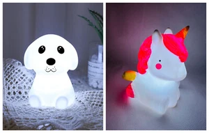 Cute Dog Shaped Night Light Animal Shape LED Mood Light Home Decor Table Lamp - Picture 1 of 15