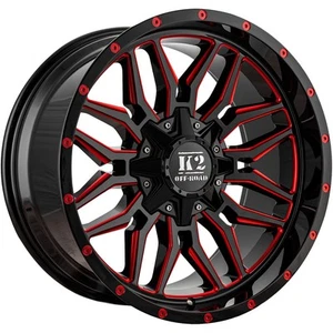 K2 Off-Road K16 Rage 20x9 6x135/6x5.5" +0mm Black/Red Wheel Rim 20" Inch - Picture 1 of 8