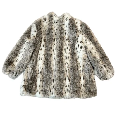 Vintage Snow Leopard Faux Fur Jacket - Image 1 of 4