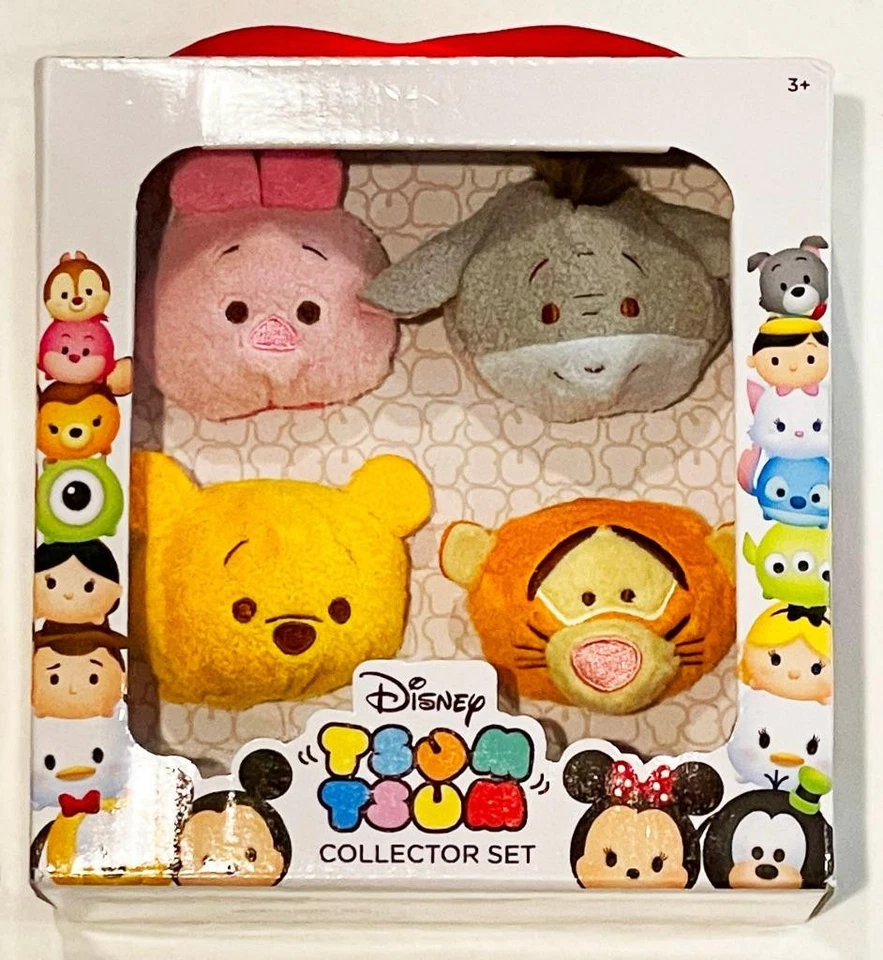 Disney Winnie the Pooh Tsum Tsum Plush Box Set 4 Mini 3.5” Stylized NEW - Image 1 of 1