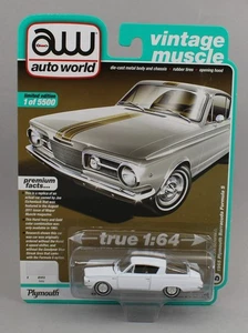 1:64 AUTO WORLD 2019 Premium 4B *IVORY* 1965 Plymouth Barracuda Formula 5 *NIP* - Picture 1 of 1