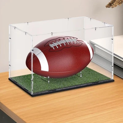 Signed Football Display Case Football Storage Box Collectibles Multipurpose with - Image 1 of 4