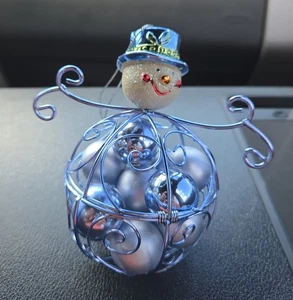 Vintage Snowman Christmas Ornament w Christmas Balls Inside - Picture 1 of 3