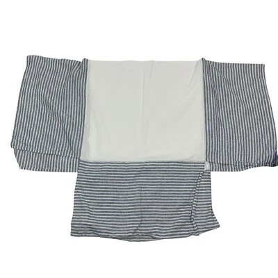 Falda de cuna Pottery Barn para niños 52x28 azul gris ropa de cama para bebé Foto 1 de 4