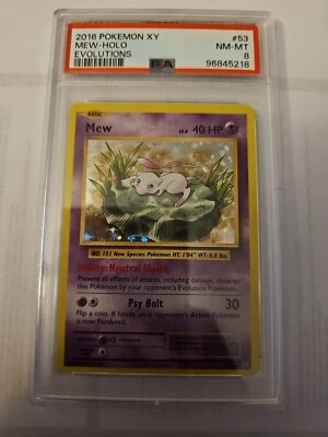 2016 Pokemon XY Evolutions #53 Mew Holo PSA 8 NM- MINT - Image 1 of 4