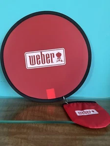 Frisbee Pieghevole 10" Tascabile in Nylon Rosso con Custodia Portaoggetti, A-20 - Foto 1 di 6