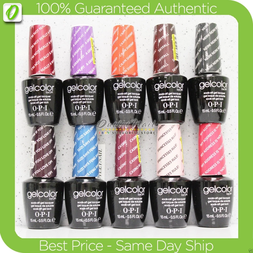 OPI GelColor Kit - JUEGO DE 10 Cualquier Remojo Gel Uñas Color UV Led Lote Envío 24H Foto 1 de 1