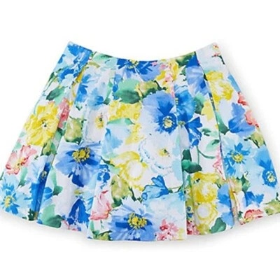 Polo Ralph Lauren Niña Floral Mini Falda Plisada Bolsillos 100% Algodón Talla 4 Foto 1 de 4