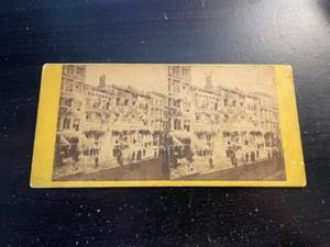 Barnum Museum Fire 1865 Stereoview - New York City - Picture 1 of 2