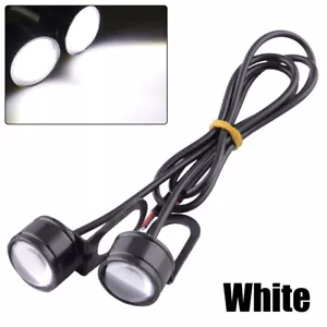 2Pcs Motorcycle Daytime Running Light DRL Eagle Eye White LED Headlight Fog Lamp - Picture 1 of 9