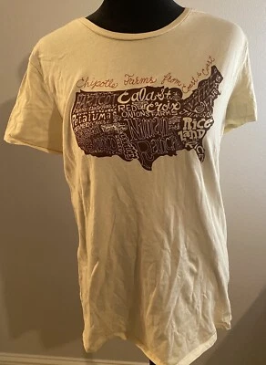 Рубашка Chipotle Farms размер большой ингредиенты текст работа органический хлопок США - Изображение 1 из 4