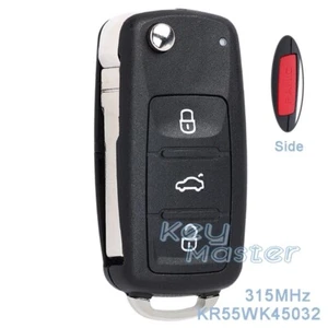 for VW Volkswagen Touareg 2004-2010 Keyless-Go Flip Remote Key KR55WK45032 - Picture 1 of 5