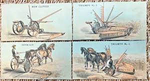 Farm Equipment D.S. MORGAN & Co. Triumph, Seymour, Reaper, Mower Trade Card Lot - Picture 1 of 2