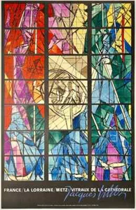 Jacques Villon - France /La Lorraine /Metz: Vitraux De La Cathedrale - Affiche - Picture 1 of 1