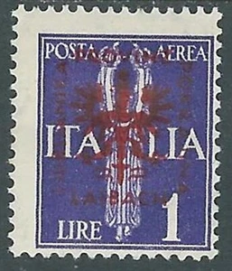 1944 OCCUPAZIONE TEDESCA LUBIANA POSTA AEREA 1 LIRA MH * - RA5-6 - Imagen 1 de 1