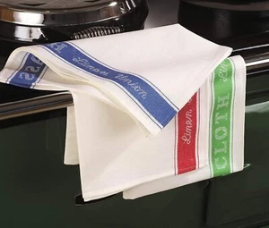 6x Linen Union Bar Glass Tea Towel Cleaning Kitchen Restaurant Catering 3 Colors - Picture 1 of 1