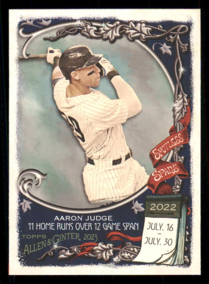 2023 Topps Allen and Ginter Spotless Spans #SS1 Aaron Judge - Image 1 of 2
